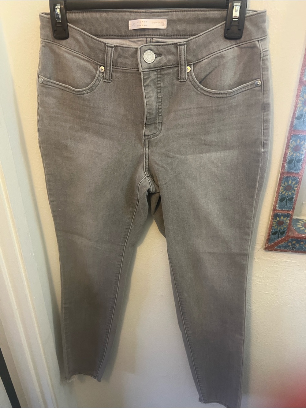 LC Lauren Conrad Gray Skinny Jeans
